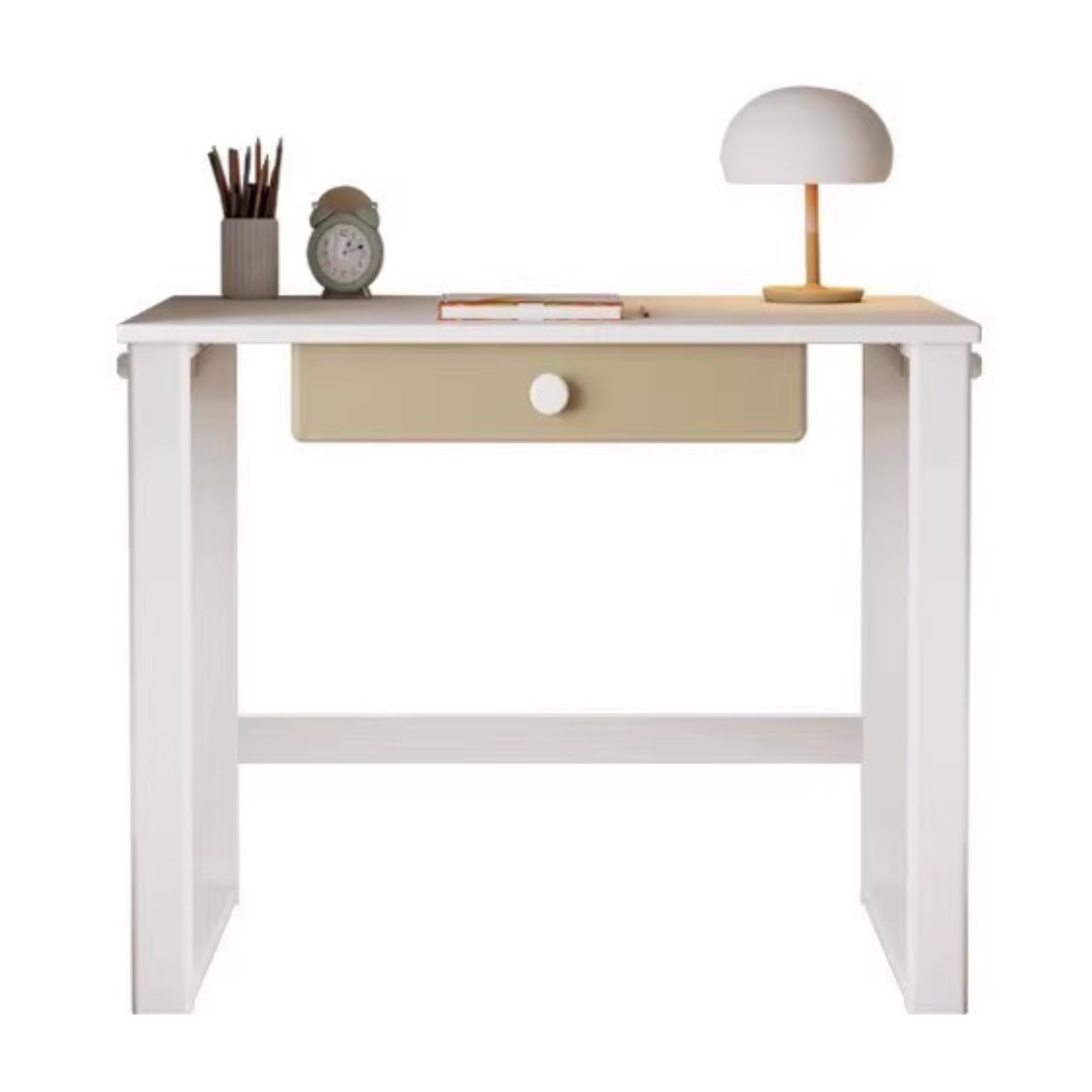 Beech Solid Wood Desk Bookcase Combination