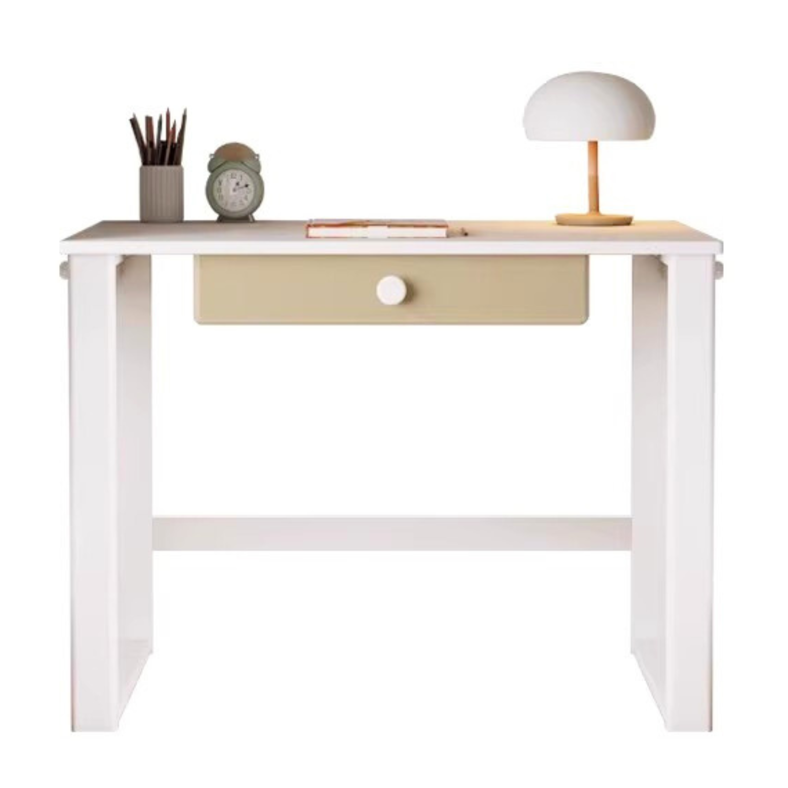 Beech Solid Wood Desk Bookcase Combination