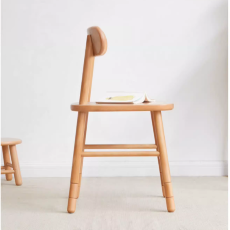 Oak Children's Modern Study Table Can Be Raised and Lowered