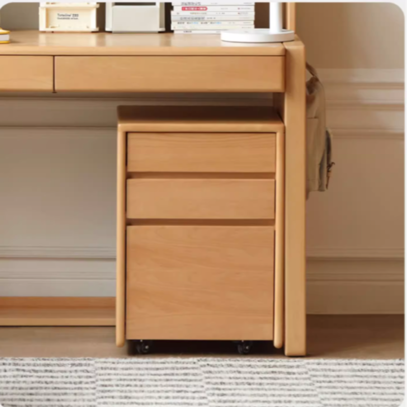 Oak Children's Modern Study Table Can Be Raised and Lowered