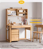 Oak Children's Modern Study Table Can Be Raised and Lowered