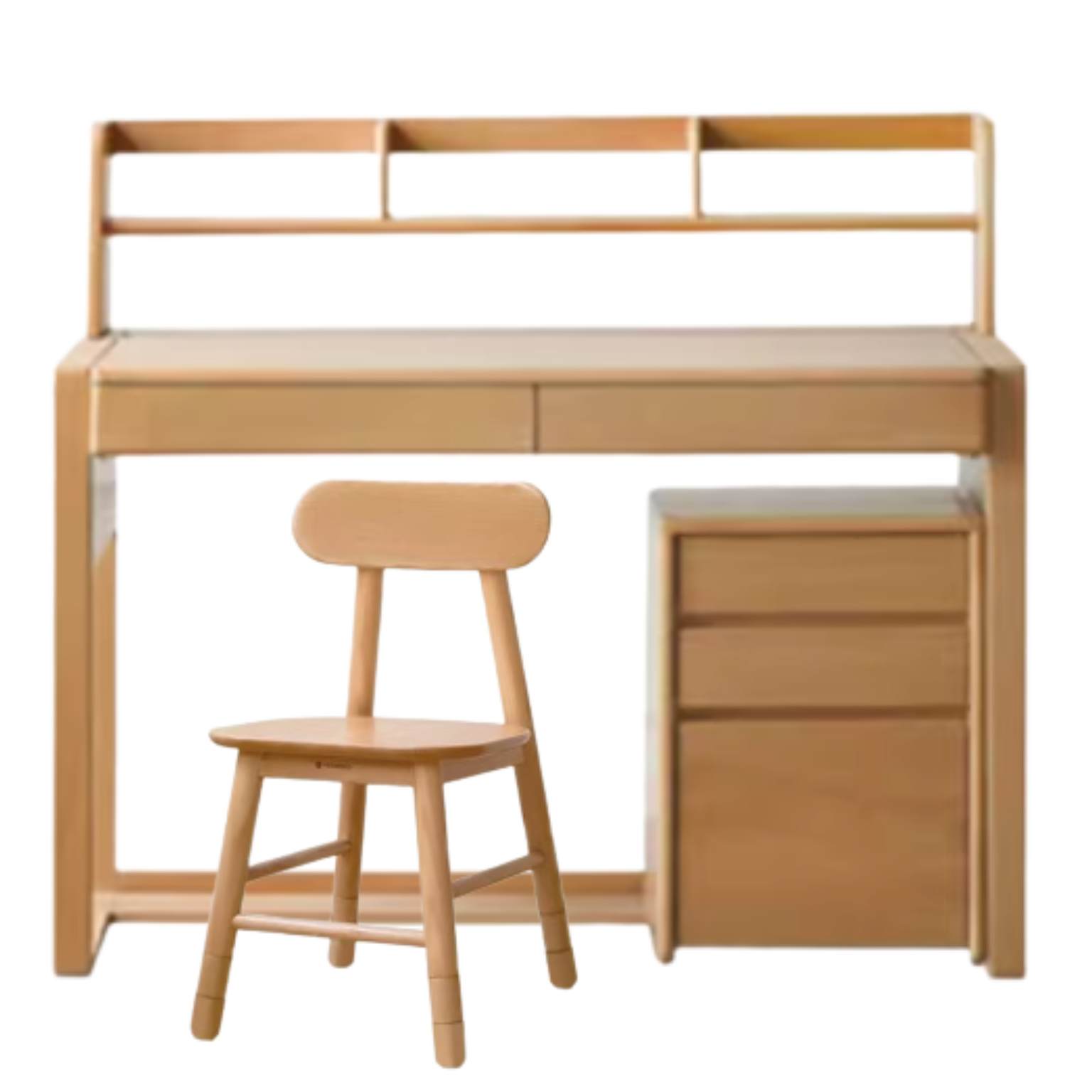 Oak Children's Modern Study Table Can Be Raised and Lowered