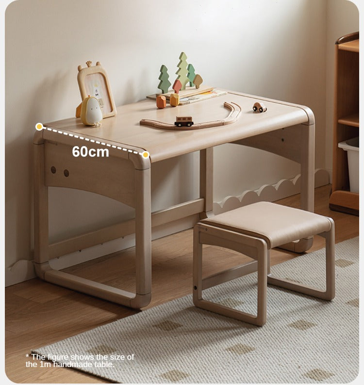 Birch solid wood  Children's Handmade Table Writing Desk
