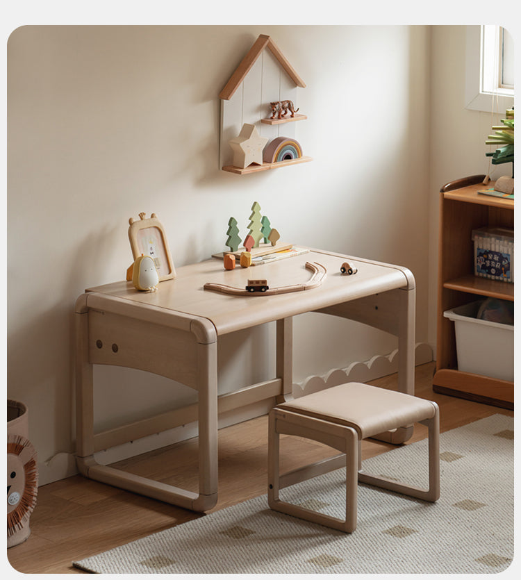 Birch solid wood  Children's Handmade Table Writing Desk