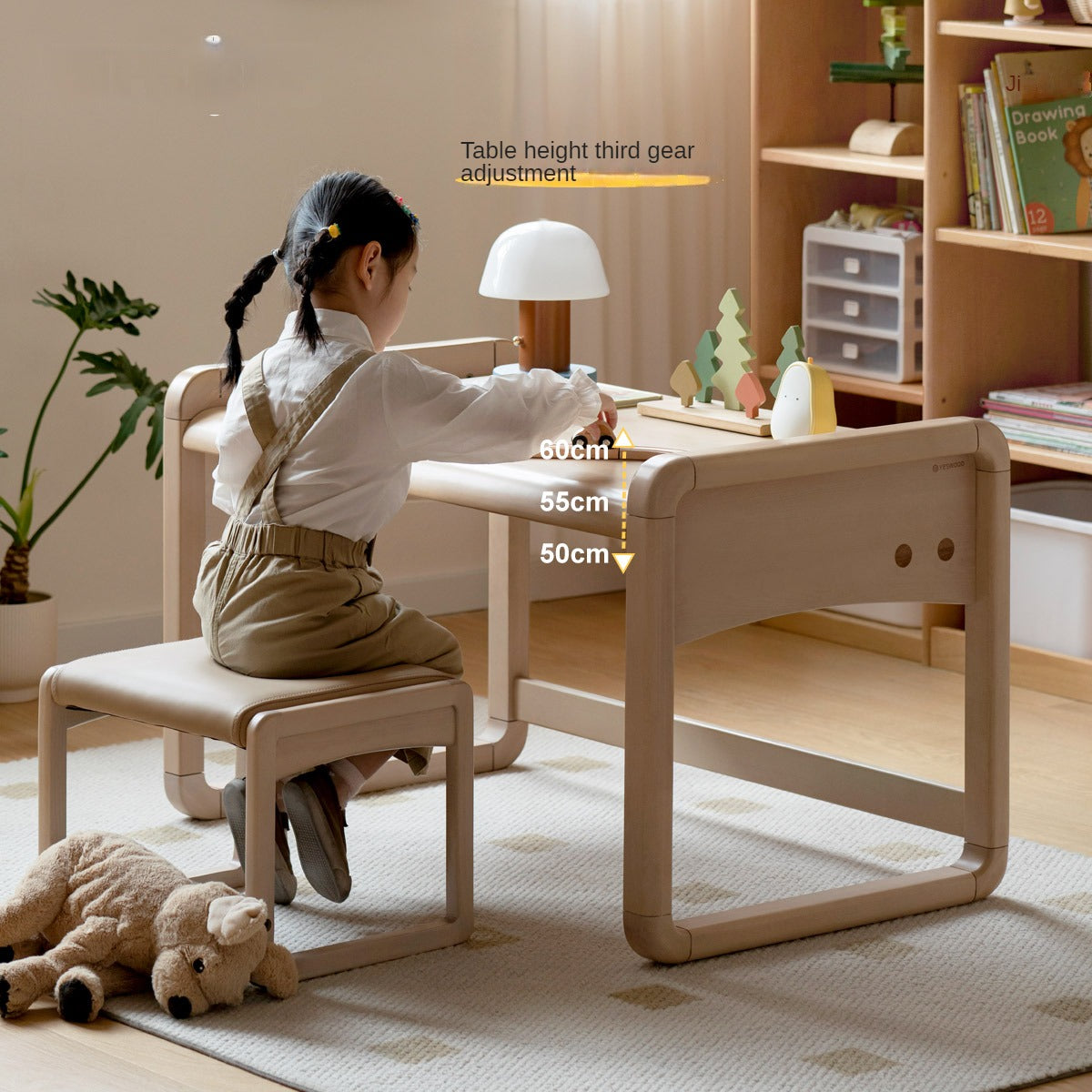 Birch solid wood  Children's Handmade Table Writing Desk