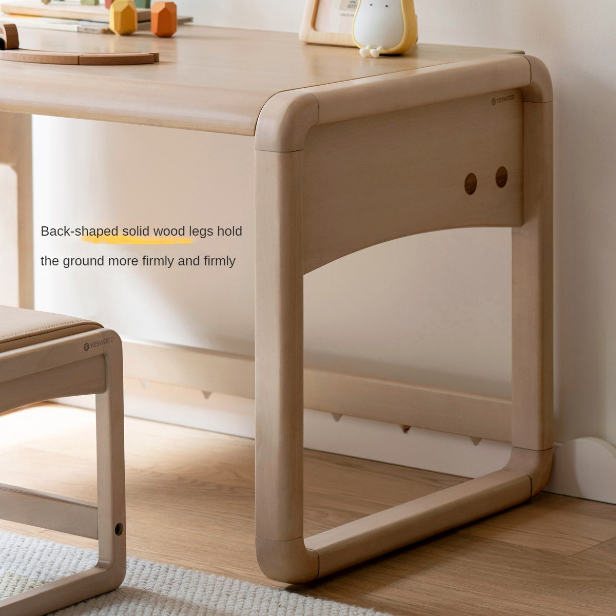 Birch solid wood  Children's Handmade Table Writing Desk