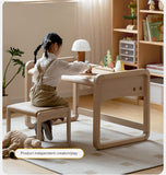 Birch solid wood  Children's Handmade Table Writing Desk