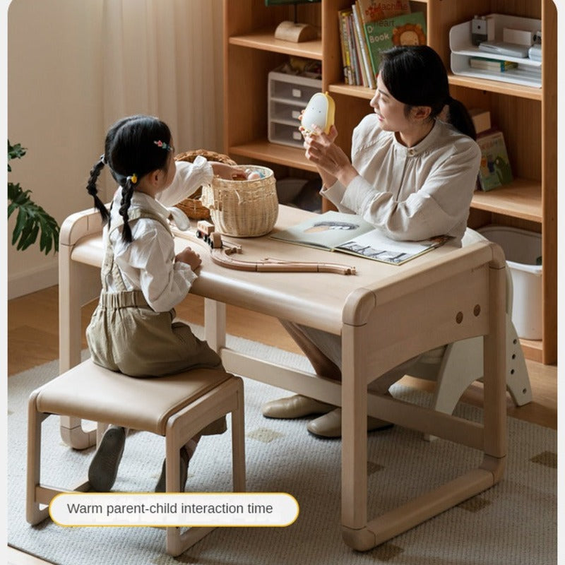 Birch solid wood  Children's Handmade Table Writing Desk