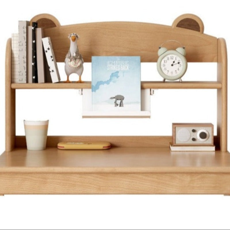 オーク材、ブナ材・無垢材多層デスクトップ棚