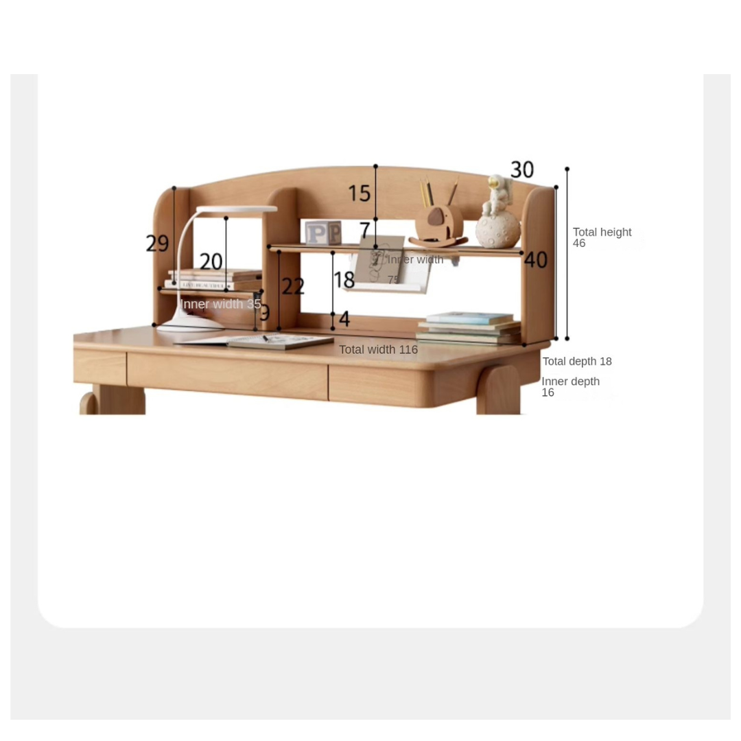Oak, Beech Solid Wood Multi-layer Desktop Shelf