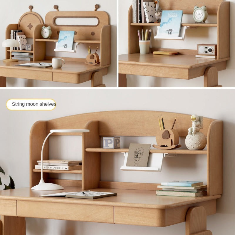 Oak, Beech Solid Wood Multi-layer Desktop Shelf
