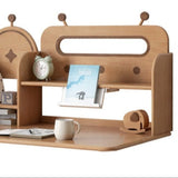 オーク材、ブナ材・無垢材多層デスクトップ棚