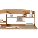 オーク材、ブナ材・無垢材多層デスクトップ棚