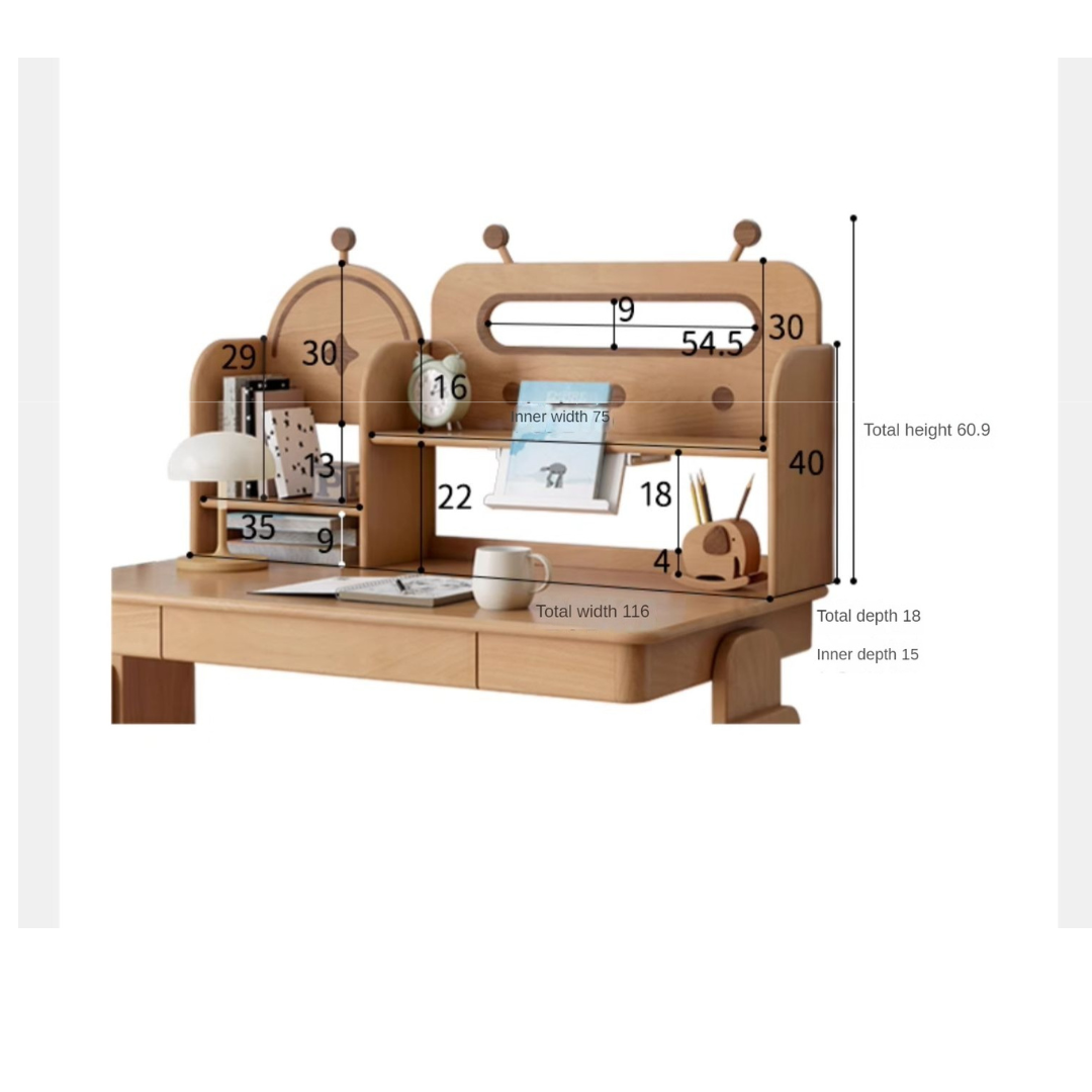 Oak, Beech Solid Wood Multi-layer Desktop Shelf