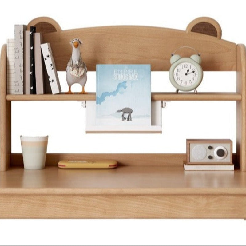 オーク材、ブナ材・無垢材多層デスクトップ棚