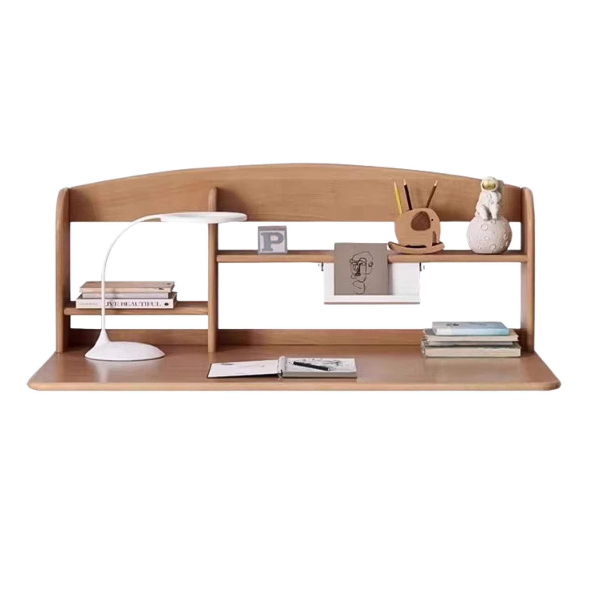Oak, Beech Solid Wood Multi-layer Desktop Shelf