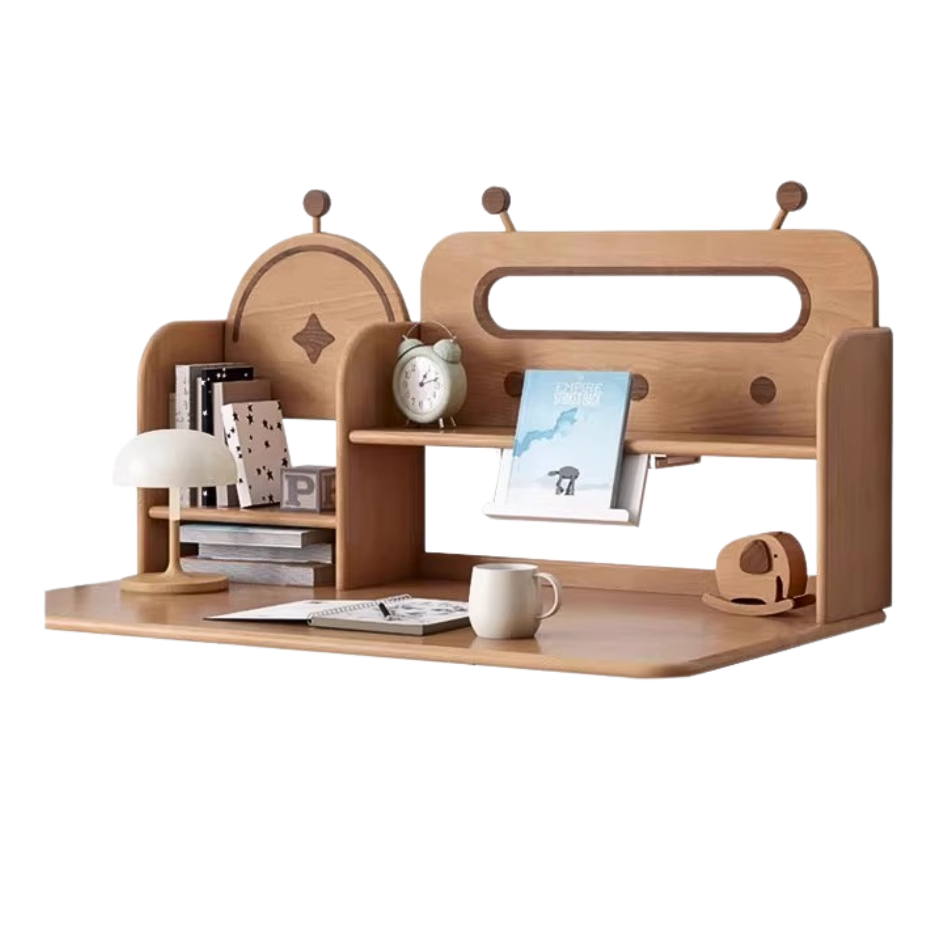 Oak, Beech Solid Wood Multi-layer Desktop Shelf