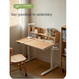Oak Solid Wood Children's Electric Lifting Tilts Study Desk