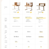 Oak Solid Wood Children's Electric Lifting Tilts Study Desk