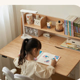 Oak Solid Wood Children's Electric Lifting Tilts Study Desk