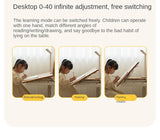 Oak Solid Wood Children's Electric Lifting Tilts Study Desk