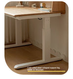 Oak Solid Wood Children's Electric Lifting Tilts Study Desk
