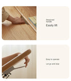 Oak Solid Wood Children's Electric Lifting Tilts Study Desk