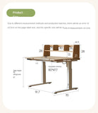 Oak Solid Wood Children's Electric Lifting Tilts Study Desk