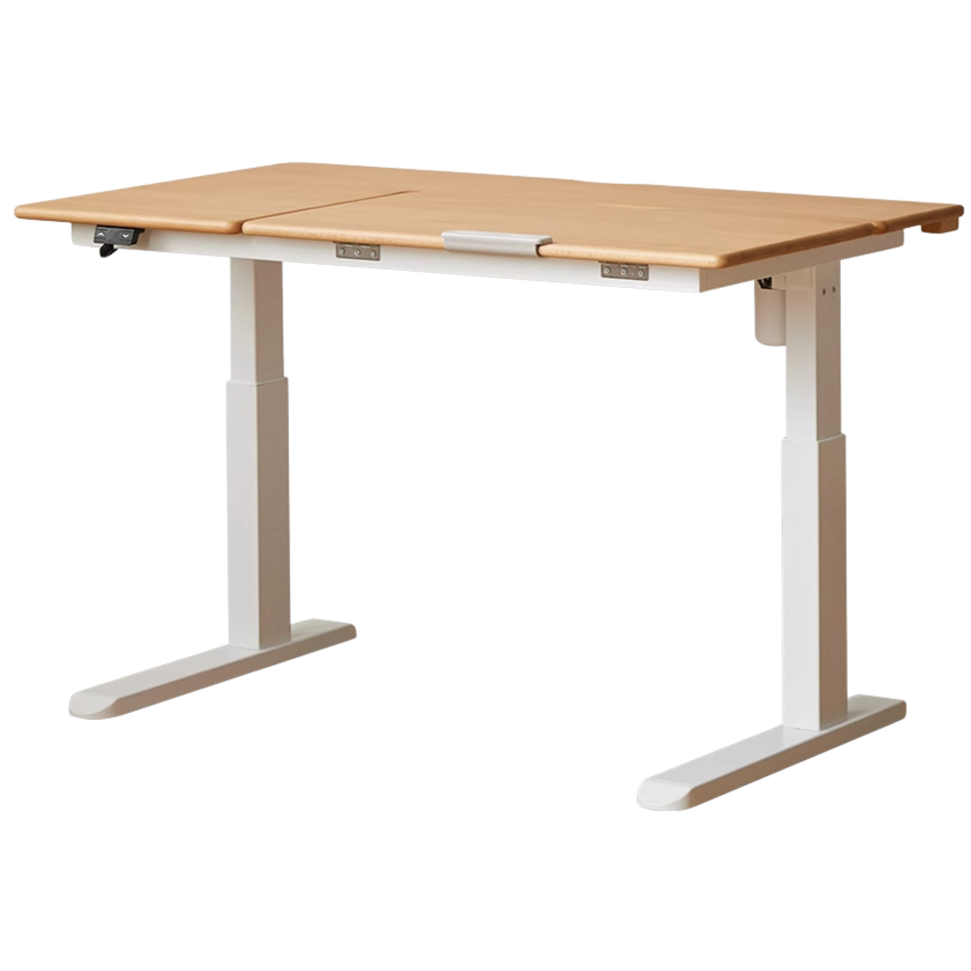 Oak Solid Wood Children's Electric Lifting Tilts Study Desk