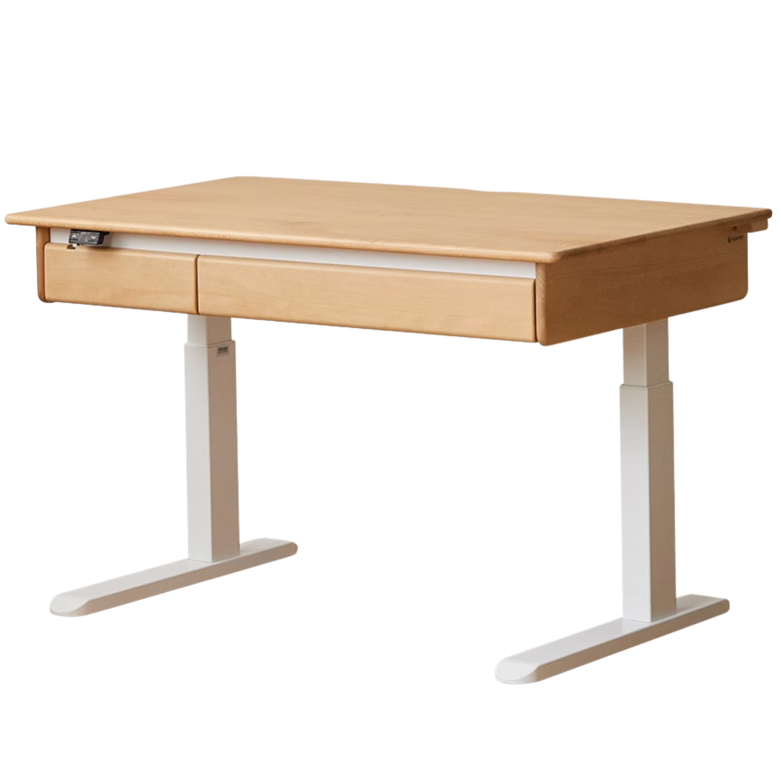 Oak Solid Wood Children's Electric Lifting Tilts Study Desk