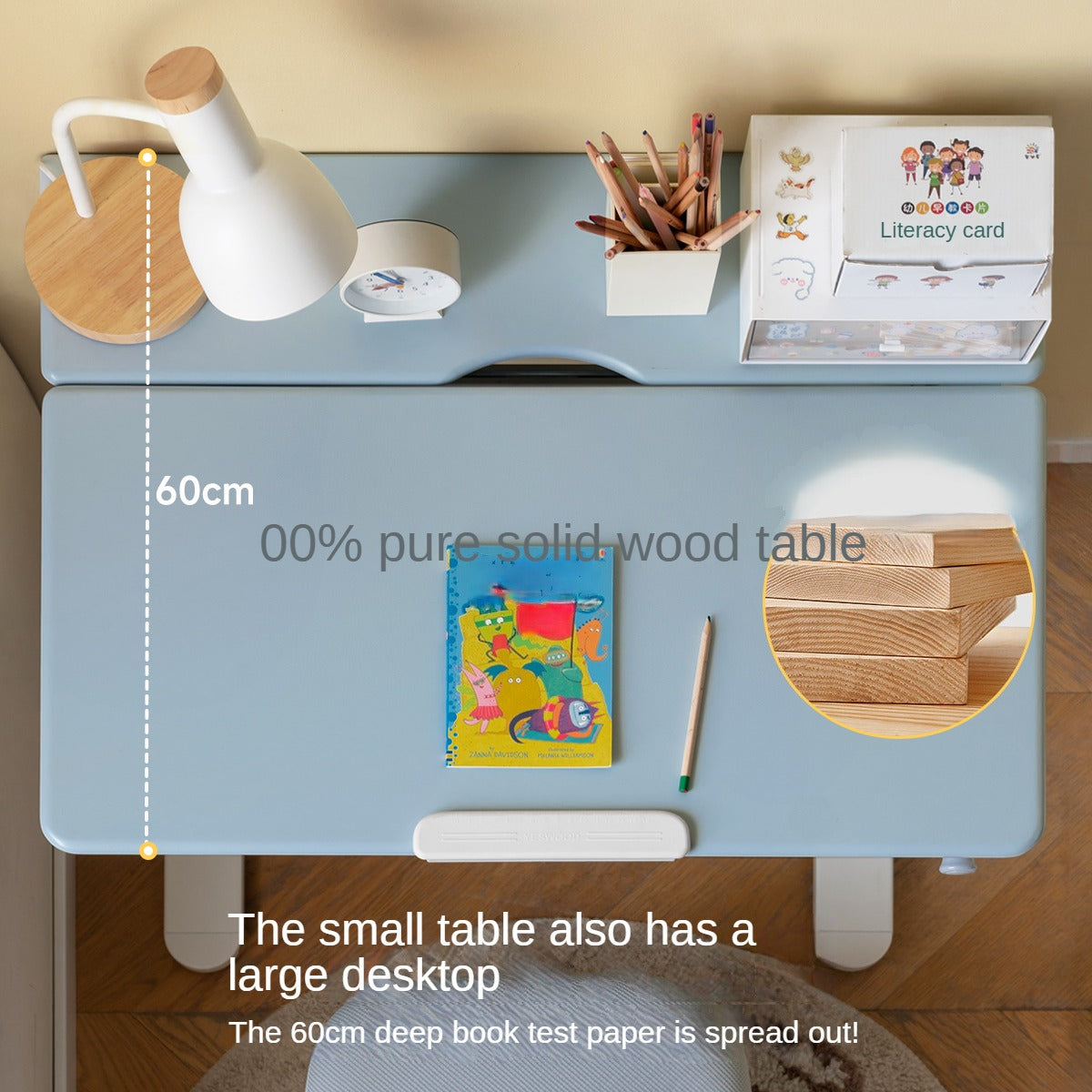 Poplar Solid Wood Children's Study Desk.