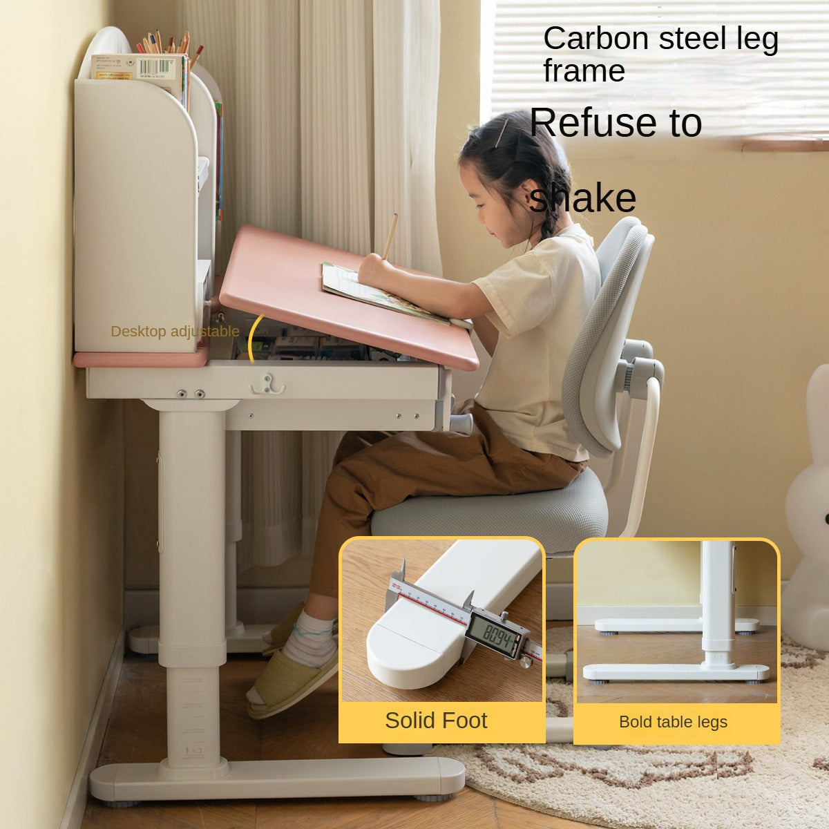 Poplar Solid Wood Children's Study Desk.