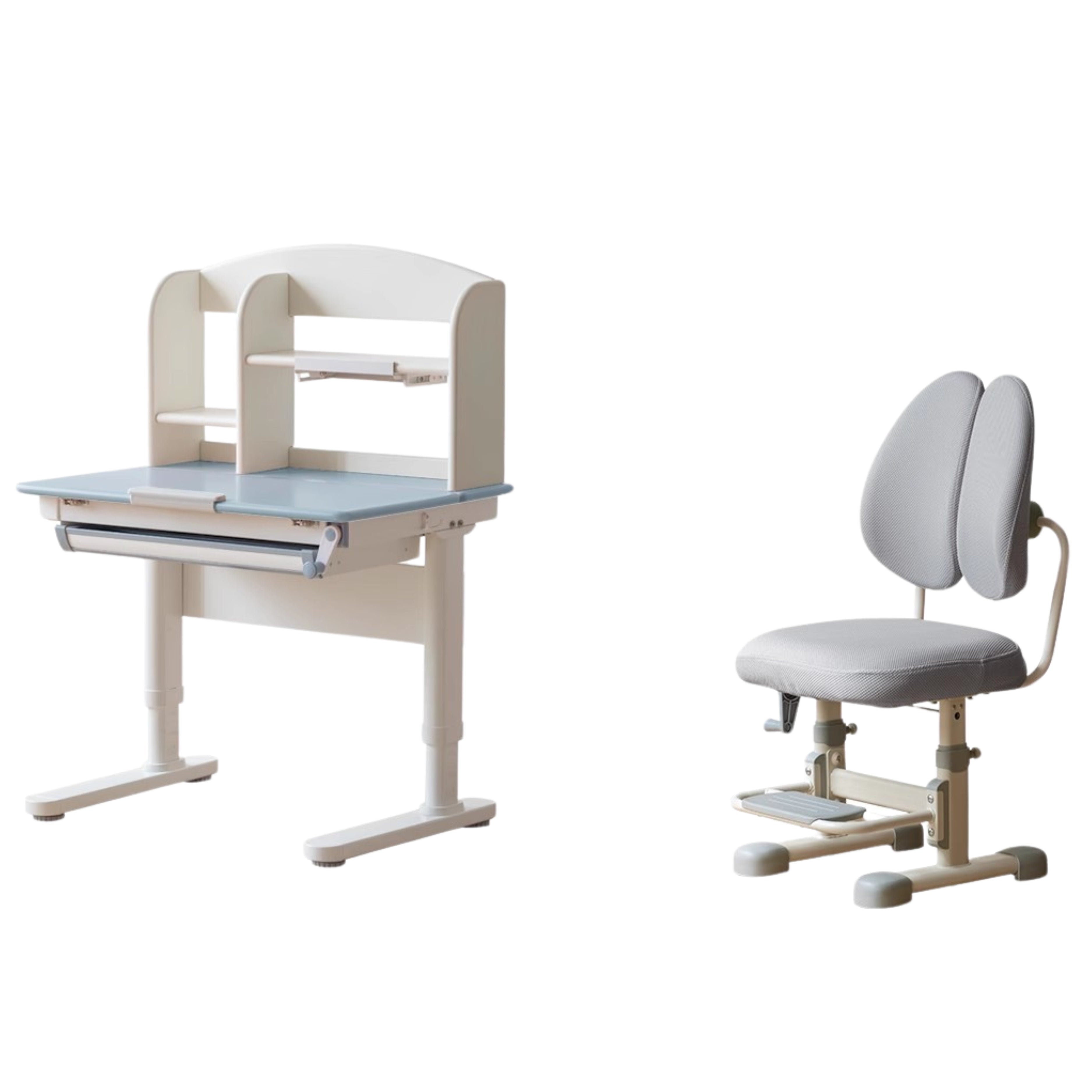 Schreibtisch aus Pappel Massivholz für Kinder.