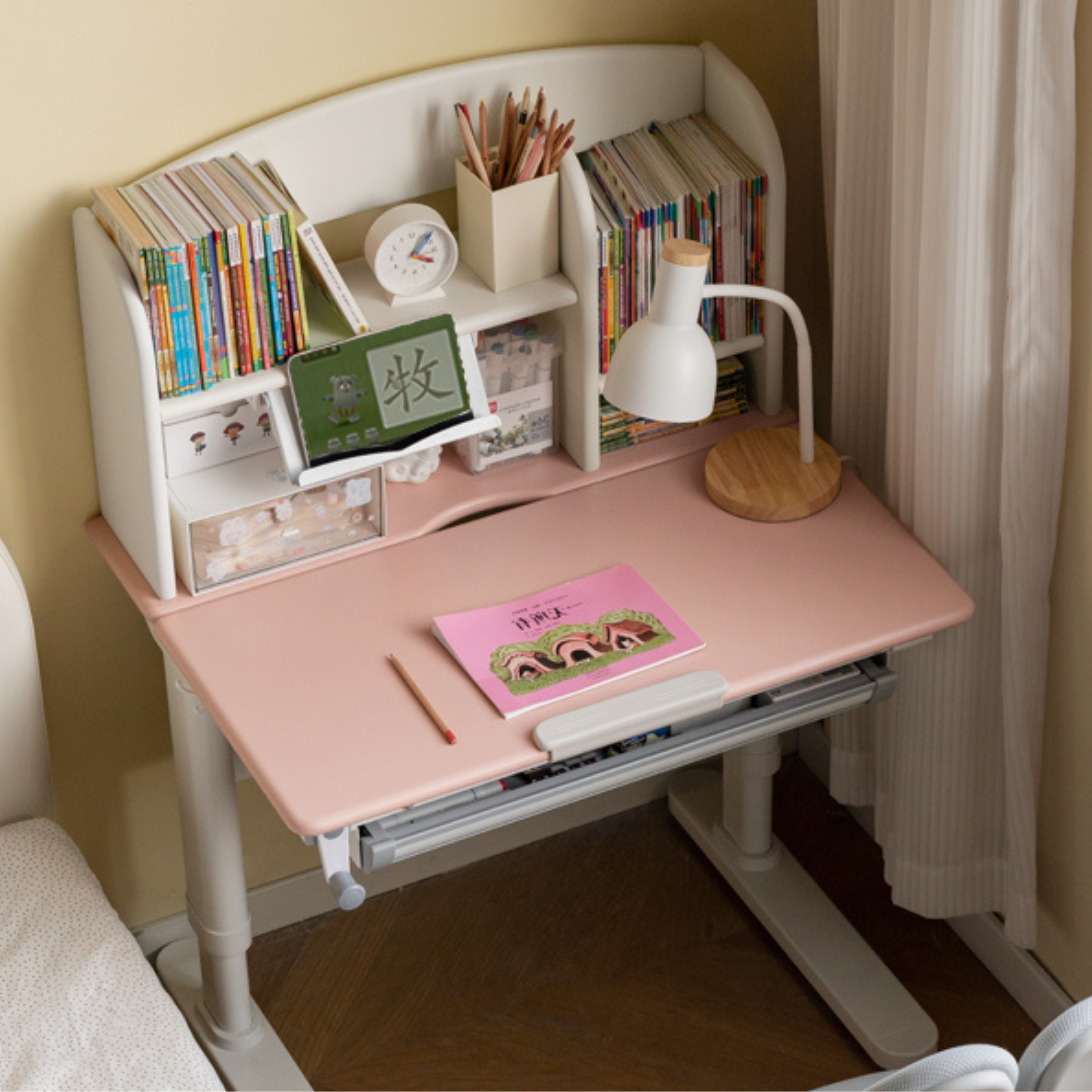 Poplar Solid Wood Children's Study Desk.