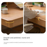 Beech Solid Wood Lifting Desk Bookshelf Combination