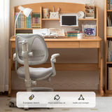 Beech Solid Wood Lifting Desk Bookshelf Combination