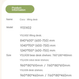 Beech Solid Wood Lifting Desk Bookshelf Combination