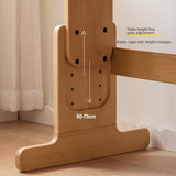 Beech Solid Wood Lifting Desk Bookshelf Combination