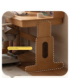 ブナ無垢材昇降デスクと本棚のコンビネーション