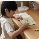 Beech Solid Wood Desk Can Be Lifted and Adjusted