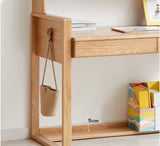 Beech Solid Wood Desk Can Be Lifted and Adjusted