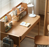 Beech Solid Wood Desk Can Be Lifted and Adjusted