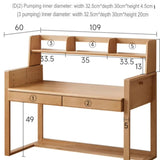 Beech Solid Wood Desk Can Be Lifted and Adjusted