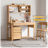 ビーチ材のソリッドウッドデスク 高さ調整可能