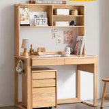 Beech Solid Wood Desk Can Be Lifted and Adjusted