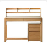 ビーチ材のソリッドウッドデスク 高さ調整可能