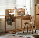 ビーチ材のソリッドウッドデスク 高さ調整可能