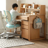 ビーチ材のソリッドウッドデスク 高さ調整可能