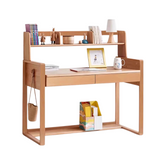 Beech Solid Wood Desk Can Be Lifted and Adjusted