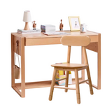 Beech Solid Wood Desk Can Be Lifted and Adjusted